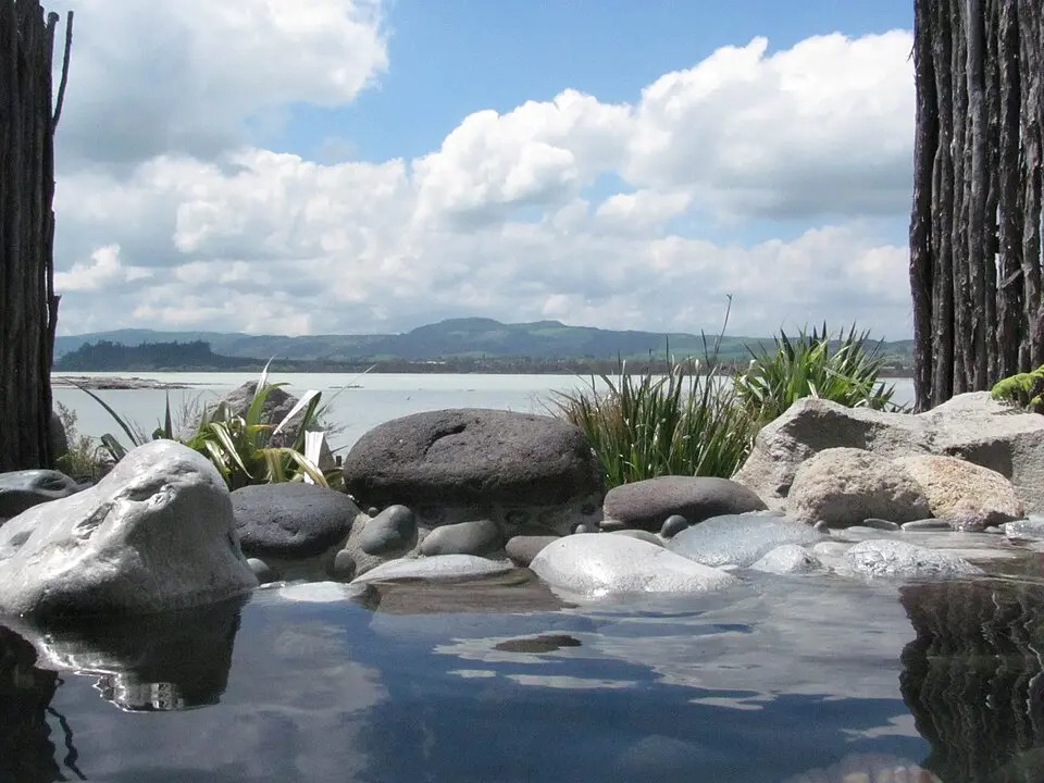 Exterior de Polynesian Spa en Rotorua, fotografía antigua