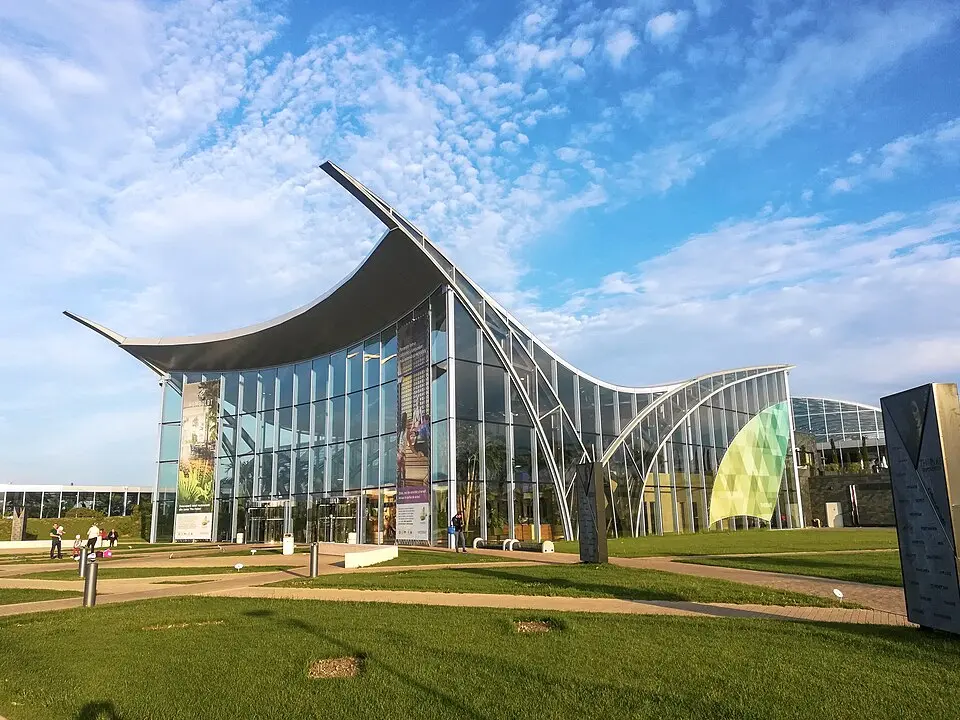 Exterior of Therme București photographed in 2019